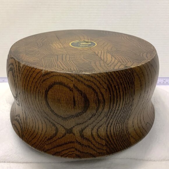 Vintage Heirloom Walnut Wood Salad Serving Bowl By DiD Ware #1620 - Picture 3 of 5